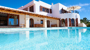 Mediterranean villa situated in the hills between San Jose and Cala Tarida with beautiful view to the west coast