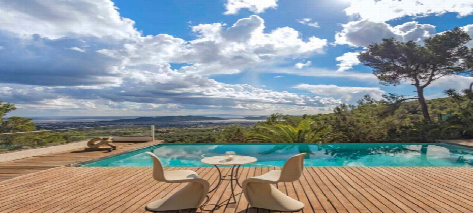 Unique villa is located with incredible panoramic views over the sea