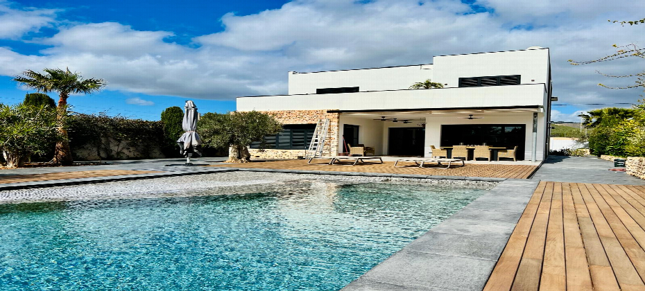 Newly revamped and uniquely designed villa boasting a neo-industrial aesthetic in San Jordi
