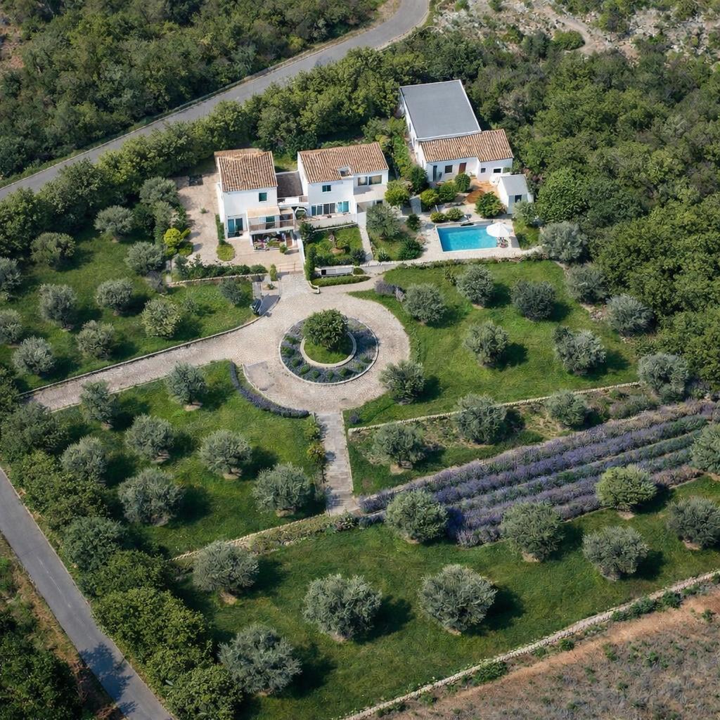 Serene multi-unit country estate with farmhouse